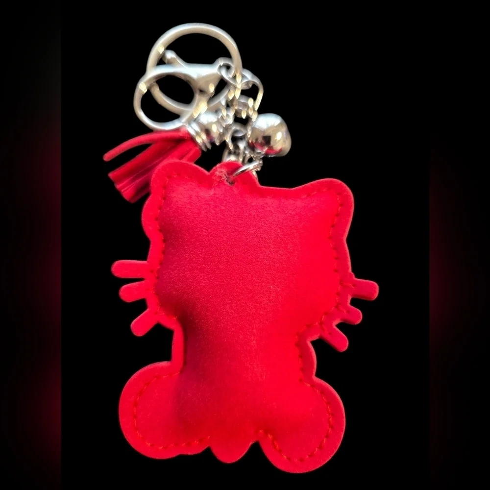 Hello Kitty Red Rhinestone Bag Charm Keychain
